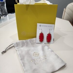 Kendra Scott Bold Red Drop Earrings